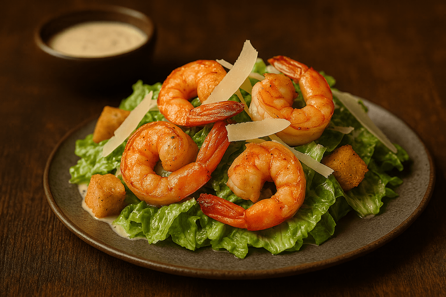 Cezario salotos su krevetėmis