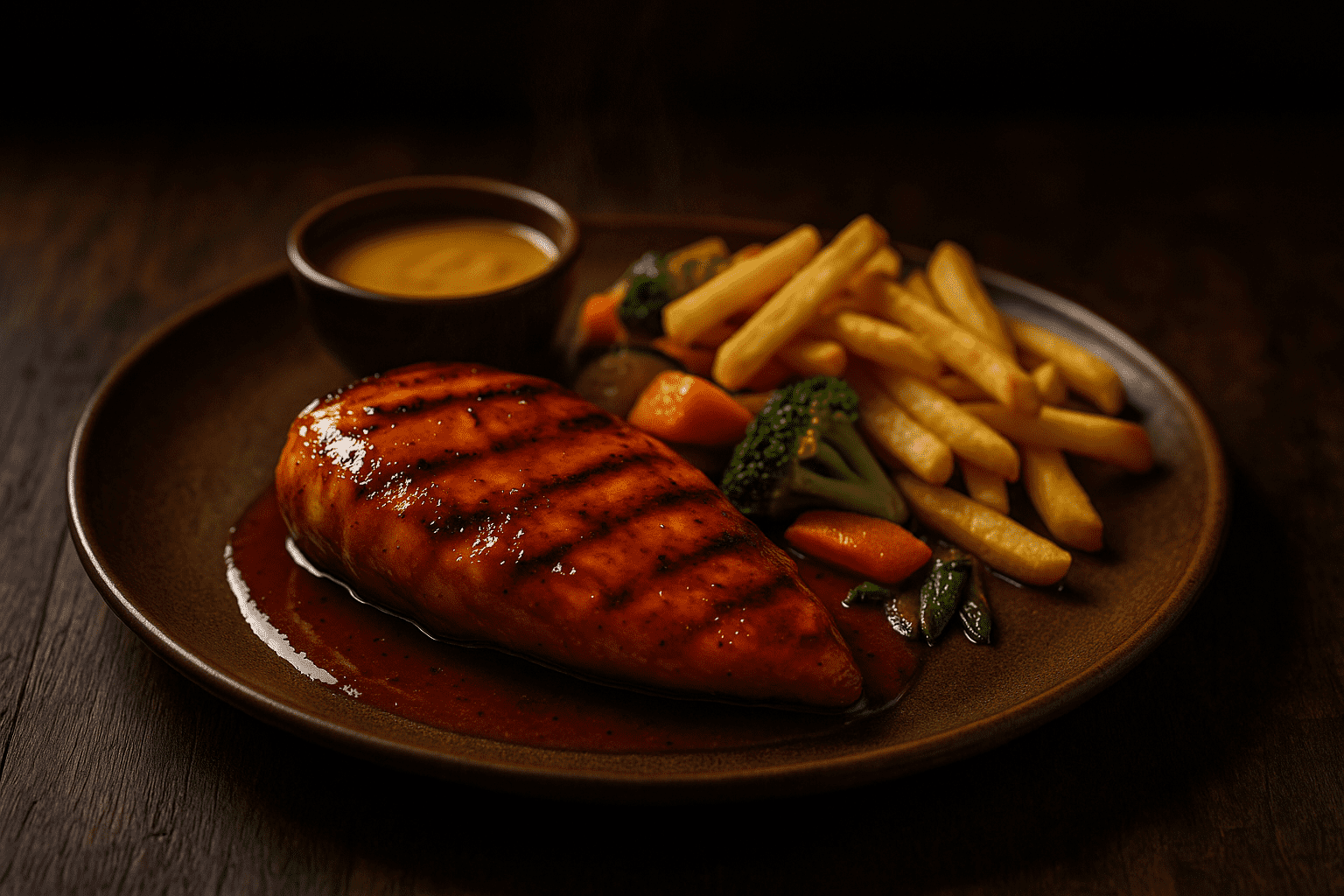 Vištiena mandarinų marinate