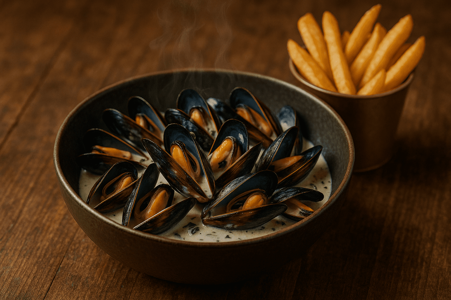 Midijos su baltu vynu ir grietinėle